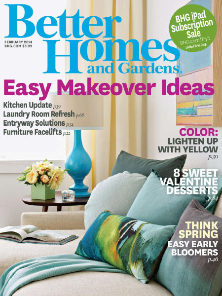 [美国版]Better Homes and Gardens 美好家园家居生活杂志 2014年2月刊