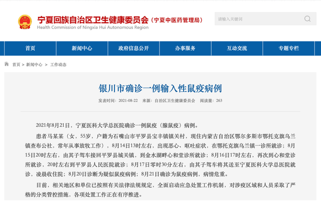 宁夏银川确诊鼠疫患者病情危重,关于鼠疫这些你应该了解